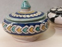     <b> Ceramiczny Pojemnik UFO - Zieleń z Granatem<b>