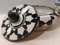    <b> Ceramiczny Pojemnik UFO - Biel z Czernią<b>