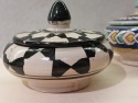    <b> Ceramiczny Pojemnik UFO - Biel z Czernią<b>