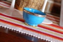 <b> Ceramika - Miseczka z Metalową Opaską Plus Błękitne Barwy<b>