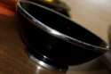 <b>              Ceramika - Miseczka Z Metalową Opaską W Czerni - Większy Model<b>