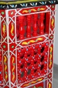 <b>   Drewniany Stolik Malowany  -  Tetuan - Kwiecisty Model z Czerwienią<b>