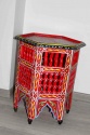 <b>   Drewniany Stolik Malowany  -  Tetuan - Kwiecisty Model z Czerwienią<b>