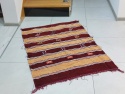  <b>  Dywan Kilim Marokański - Berberyjski Kilim - Wełna z Elementami Bordo<b>