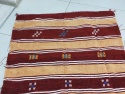  <b>  Dywan Kilim Marokański - Berberyjski Kilim - Wełna z Elementami Bordo<b>