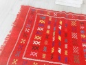   <b>  Dywan Kilim Marokański - Z Berberyjskiej Wioski - Wełna W Czerwieni<b>