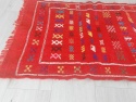   <b>  Dywan Kilim Marokański - Z Berberyjskiej Wioski - Wełna W Czerwieni<b>