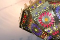 <b>                   Lampion Lampa Artystyczne Ażury Wypełnione Kolorowym Szkłem - Ekskluzywny Brąz<b> 