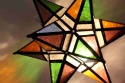 <b>                        Lampion Lampa Marokańska Gwiazda -  Szklana -  Wielobarwna<b>