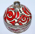 <b>   Marokańskie Puzderko Ręcznie Zdobione - Ceramika W Czerwieni - Nowy Model<b> 