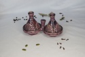 <b>         Tagine Marokańskie Mini Podwójny Żłobione -Fiolet<b>